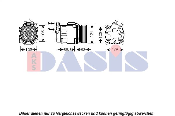 AKS DASIS Kompresors, Gaisa kond. sistēma 850103N
